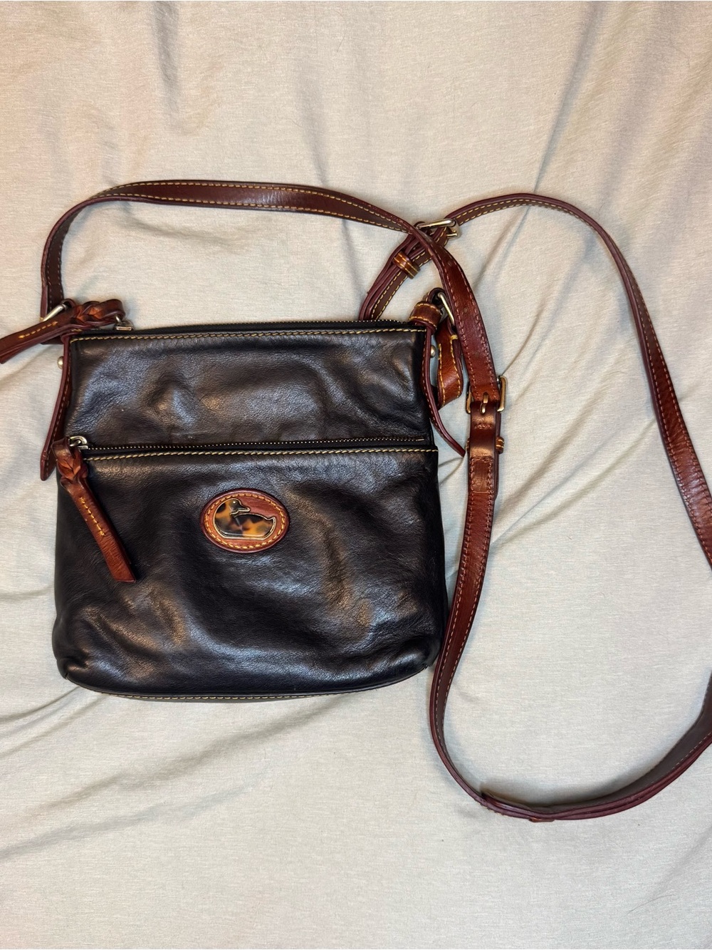 Dooney & Bourke Black Letter Carrier Crossbody